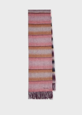 ＜Paul Smith (Men)＞”Ｇｒａｄｉｅｎｔ　Ｓｔｒｉｐｅ”　ウール　マフラー（２４０４００８８００＿＿＿＿＿＿＿＿）