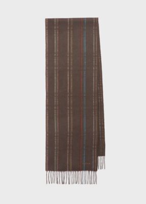 Paul Smith (Men)/ポール・スミス ランダムストライプ　カシミヤ　マフラー（２４０４０６ＣＡ）