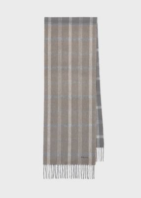 新品　伊勢丹購入カシミヤ100% 多色チェックマフラー バイカラーチェック カシミヤブレンド マフラー（240412