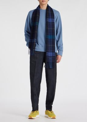 すぐ届く*Paul Smith* モダンタータン カシミヤブレンドマフラー モダンタータン カシミヤブレンド マフラー（240413