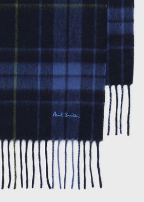 すぐ届く*Paul Smith* モダンタータン カシミヤブレンドマフラー モダンタータン カシミヤブレンド マフラー（240413