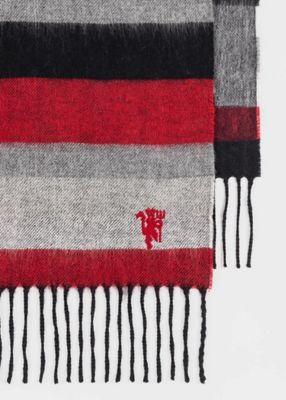 Ｐａｕｌ　Ｓｍｉｔｈ　ｆｏｒ　Ｍａｎｃｈｅｓｔｅｒ　Ｕｎｉｔｅｄ　ランダムボーダー　マフラー（２４０４４７１５０ＫＷ）