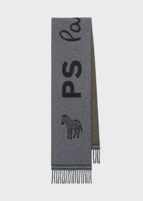 ＜Paul Smith (Men)＞”ＰＳ　Ｚｅｂｒａ”　ダブルフェイスマフラー（２４０４５１８８００１５０Ｔ＿＿＿＿）