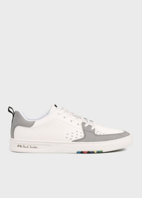 ＜Paul Smith (Men)＞スポーツストライプポイント　レザー　スニーカー（２４０８２３８５００ＣＯＳＭ＿＿＿＿）