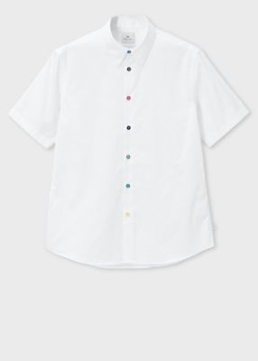 ＜Paul Smith (Men)＞マルチカラーボタン　半袖シャツ（２４２３００６１９ＰＮ）