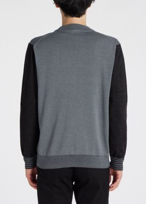 PS Paul Smith 2022AW Happy カラーブロックカーディガン Happy” ミックスアップ カーディガン