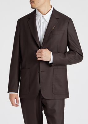 ソリッド ウールストレッチ ジャケット 'A Suit To