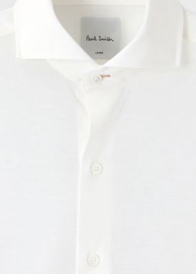 【美品】Paul Smith × GUY ROVER ドレスシャツ 白 BD M コットンジャージ ドレスシャツ（243216808PR