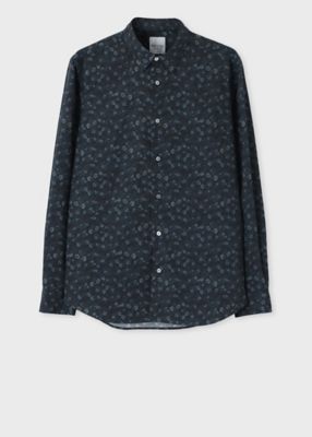 ＜Paul Smith (Men)＞”Ｂｌｕｅ　Ｇａｒｄｅｎ　Ｆｌｏｒａｌ”　カジュアルシャツ（２４３３０６００６ＬＮ）