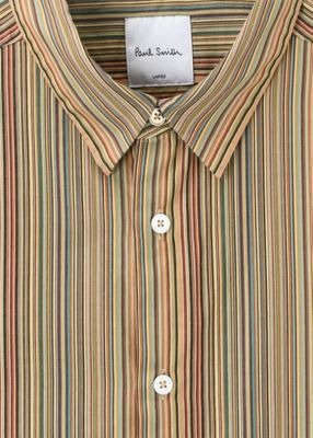 Ｓｉｇｎａｔｕｒｅ　Ｓｔｒｉｐｅ　オーバーダイ　シャツ（２４３３１０００６ＬＤ）