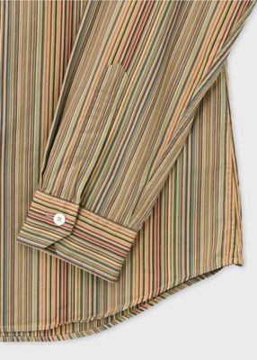 Ｓｉｇｎａｔｕｒｅ　Ｓｔｒｉｐｅ　オーバーダイ　シャツ（２４３３１０００６ＬＤ）