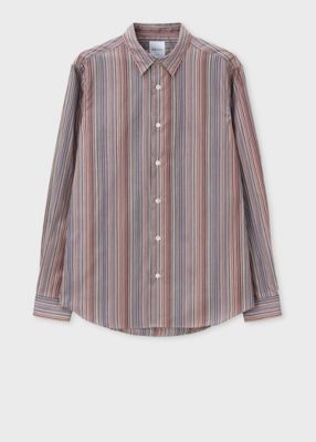 ”Ｓｉｇｎａｔｕｒｅ　Ｓｔｒｉｐｅ”　カジュアルシャツ（２４３３５０００６ＬＮ）