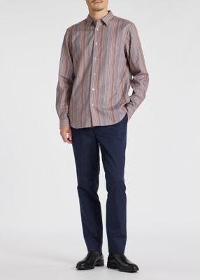 ”Ｓｉｇｎａｔｕｒｅ　Ｓｔｒｉｐｅ”　カジュアルシャツ（２４３３５０００６ＬＮ）