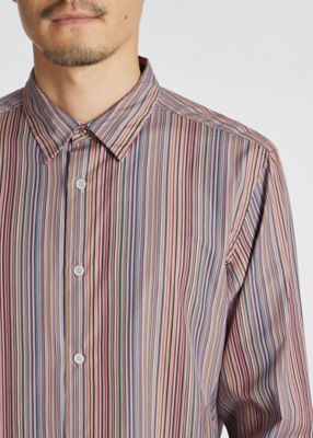 ”Ｓｉｇｎａｔｕｒｅ　Ｓｔｒｉｐｅ”　カジュアルシャツ（２４３３５０００６ＬＮ）