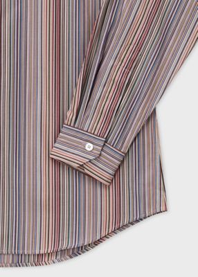 ”Ｓｉｇｎａｔｕｒｅ　Ｓｔｒｉｐｅ”　カジュアルシャツ（２４３３５０００６ＬＮ）