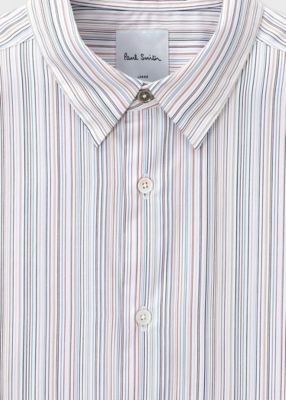 ”Ｓｉｇｎａｔｕｒｅ　Ｓｔｒｉｐｅ”　カジュアルシャツ（２４３３５０００６ＬＮ）