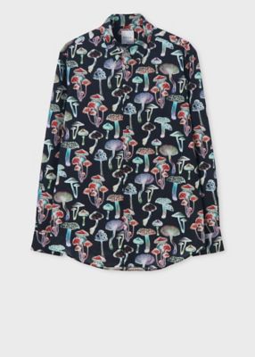 ＜Paul Smith (Men)＞”Ｍｕｓｈｒｏｏｍ”　プリントシャツ（２４３７１０９０１Ｕ）