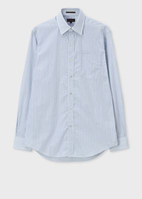 paul smith 青と白のストライプ 半袖シャツ Lサイズ（Paul Smith ONLINE SHOP｜ポール・スミス）