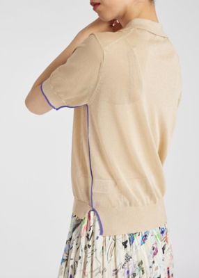 美品 24年製 ポールスミス サマーニット ポロシャツ カシミヤ混