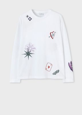 ＜Paul Smith (Women)＞ウィメンズ　”Ｄｏｏｄｌｅｓ”　長袖Ｔシャツ（２４５４０４５５００２２７Ｖ＿＿＿＿）