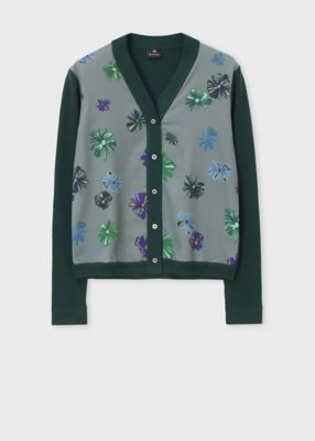 ＜Paul Smith (Women)＞ウィメンズ　”Ｐａｉｎｔｅｄ　Ｃｏｓｍｏｓ”　コンビ　カーディガン（２４５５２６９０００３４７Ｎ＿＿＿＿）