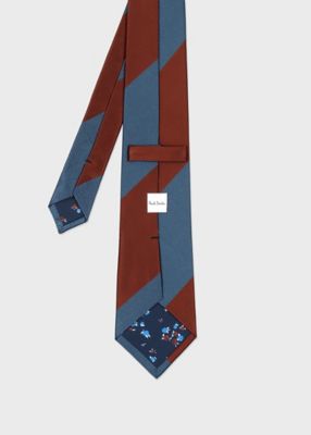 【美品・高級品】Paul Smith メインライン タキシード ブルーグレー Two tone colour” タイ（250024552MJ