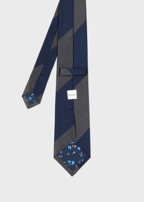 【美品・高級品】Paul Smith メインライン タキシード ブルーグレー Two tone colour” タイ（250024552MJ