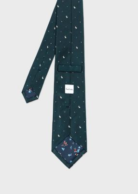 Paul Smith ネイビーネクタイ 幸せの象徴ラビット柄 Paul Smith ポール