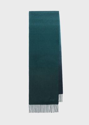 paul Smith ポール・スミス　カシミヤマフラー ソリッド グラデーション カシミヤマフラー【240402 CA
