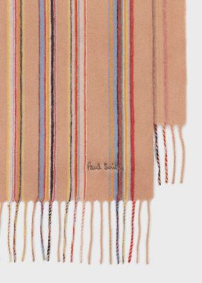 Signature Separated” カシミヤマフラー