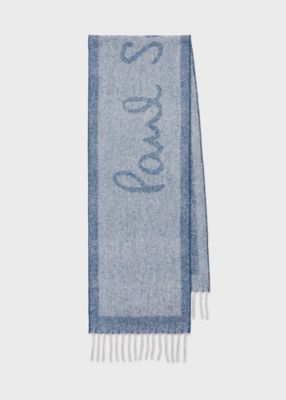 Paul Smith (Men)/ポール・スミス ビッグロゴ マフラー(250415) 100スカイブルー ネックウォーマー【三越伊勢丹/公式】