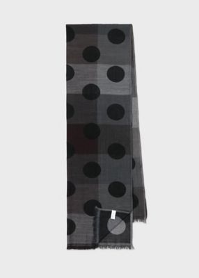 ブロックチェック カシミヤブレンド マフラー（240408