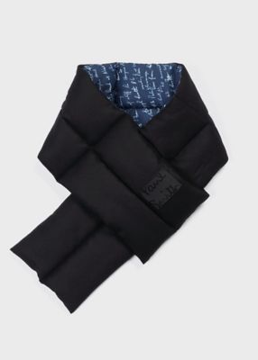 Paul Smith (Men)/ポール・スミス "Cropped Logo" リバーシブル パフマフラー(250418SPUF) 990クロ ネックウォーマー【三越伊勢丹/公式】