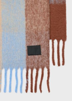 Cropped Logo” ブロックチェック チャンキーマフラー