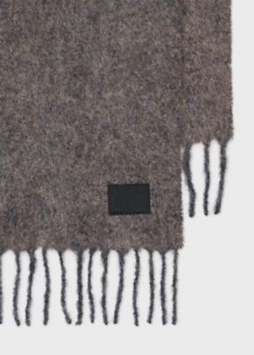 Cropped Logo” モヘヤブレンド マフラー（250434EC