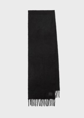 Cropped Logo” モヘヤブレンド マフラー（250434EC