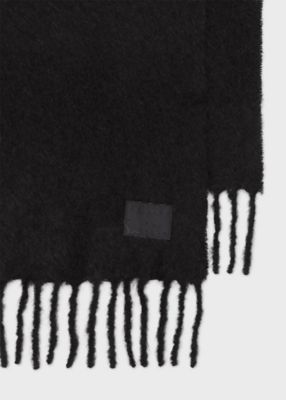 Cropped Logo” モヘヤブレンド マフラー（250434EC