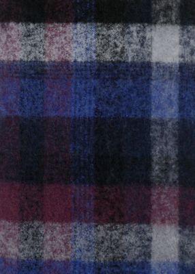 Cropped Logo” メリノウール チェックマフラー