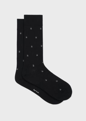 ＜Paul Smith (Men)＞コントラストブロッキング　ソックス（２５０６０２ＤＲ）