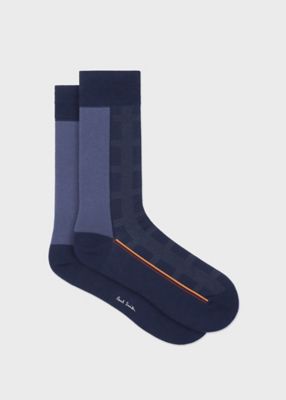 ボーダーPAUL SMITH カラーブロックソックス3足セット コントラストニードルボーダー ソックス（250629CS