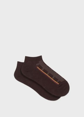 ＜Paul Smith (Men)＞チェック＆ソリッド　ショートソックス（２５０６４７ＳＮ）