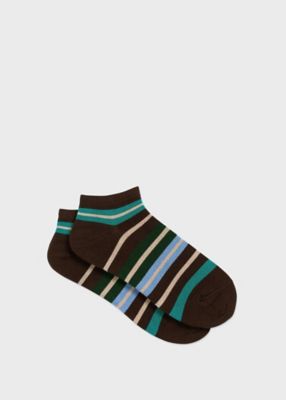 Paul Smith (Men)/ポール・スミス ランダムストライプ　ショートソックス（２５０６４８ＳＮ）