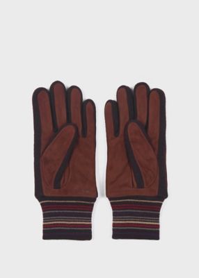 マルチボーダーリブ スウェードグローブ（250756） | Paul Smith