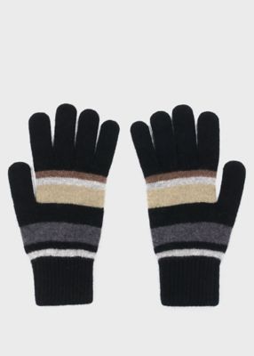 カラフルボーダー ニット グローブ（250765415MK） | Paul