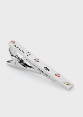 ポールスミス タイバー　未使用マルチストライプ&ドット　ブルーシリーズ ポールスミス タイバー 未使用マルチストライプ&ドット ブルー