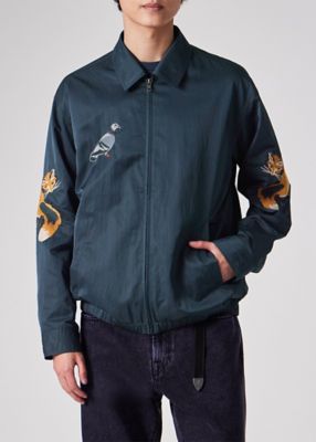 Paul Smith London コート（ブルー） London Animal” エンブロイダリー ブルゾン