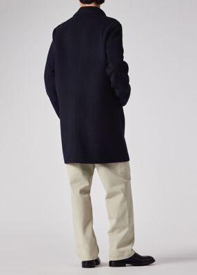 ウールビーバー ダブルフェイス ステンカラーコート