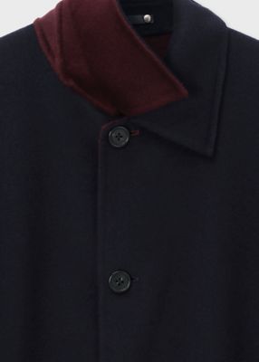 ウールビーバー ダブルフェイス ステンカラーコート