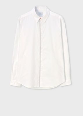 ＜Paul Smith (Men)＞カラーストライプステッチ　フライフロントシャツ（２５２３００４４８Ｙ）