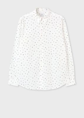 ペイズリーボタニカル インディゴシャツ